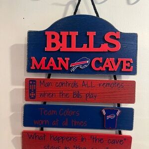 Buffalo David Bitton Man Cave Sign - Red and Blue